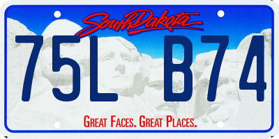 SD license plate 75LB74