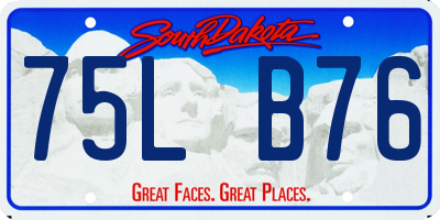SD license plate 75LB76