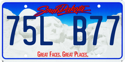 SD license plate 75LB77