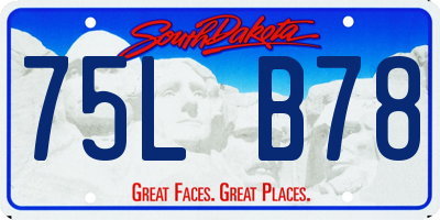 SD license plate 75LB78