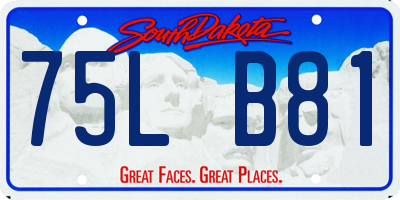 SD license plate 75LB81