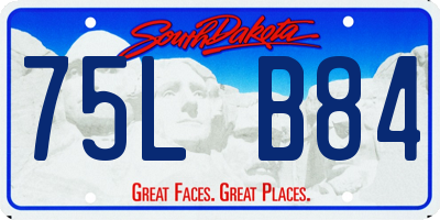 SD license plate 75LB84