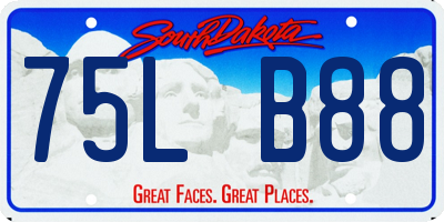 SD license plate 75LB88