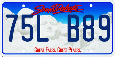 SD license plate 75LB89