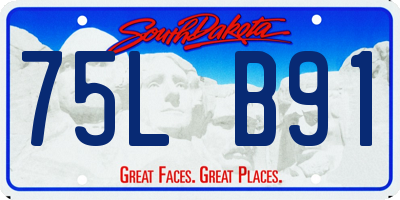 SD license plate 75LB91