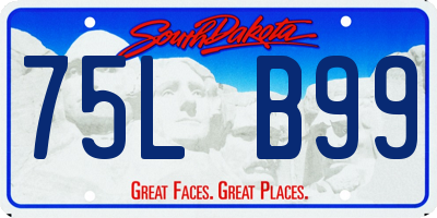 SD license plate 75LB99