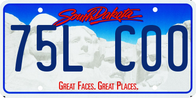 SD license plate 75LC00