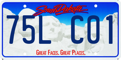 SD license plate 75LC01
