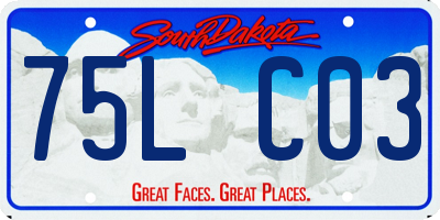 SD license plate 75LC03