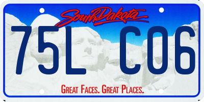 SD license plate 75LC06