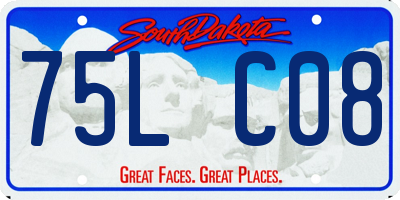 SD license plate 75LC08