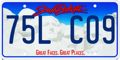 SD license plate 75LC09