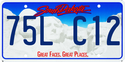 SD license plate 75LC12