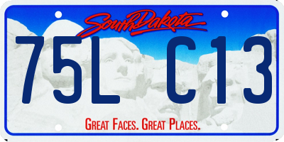 SD license plate 75LC13