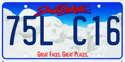 SD license plate 75LC16