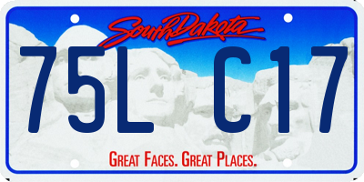 SD license plate 75LC17