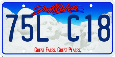 SD license plate 75LC18