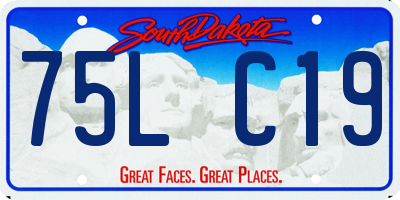 SD license plate 75LC19