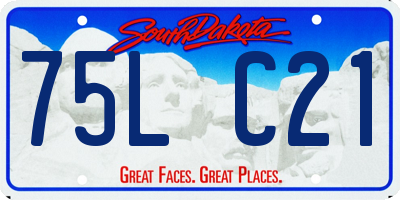 SD license plate 75LC21
