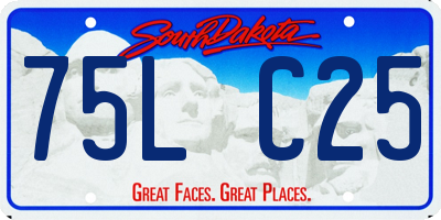 SD license plate 75LC25