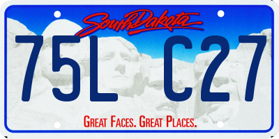 SD license plate 75LC27