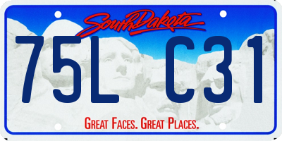 SD license plate 75LC31
