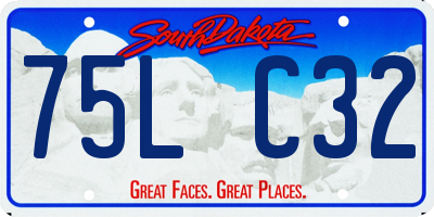 SD license plate 75LC32