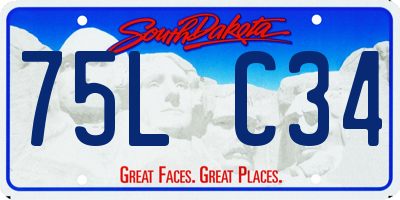 SD license plate 75LC34