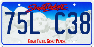 SD license plate 75LC38