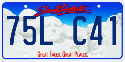 SD license plate 75LC41