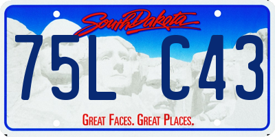 SD license plate 75LC43