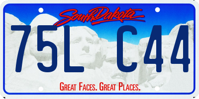 SD license plate 75LC44