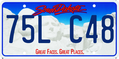 SD license plate 75LC48