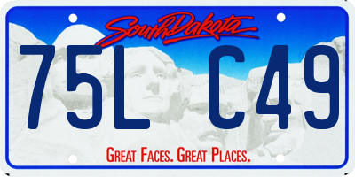 SD license plate 75LC49