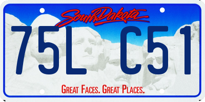 SD license plate 75LC51