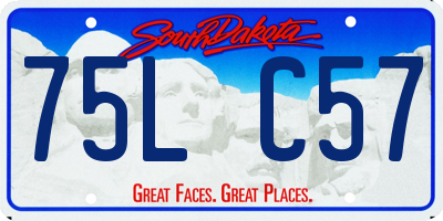 SD license plate 75LC57