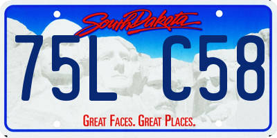 SD license plate 75LC58