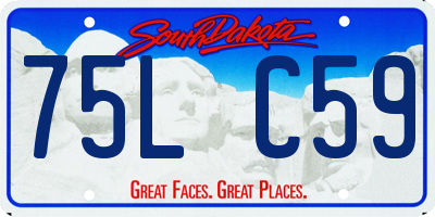 SD license plate 75LC59