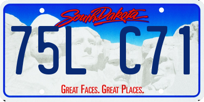 SD license plate 75LC71
