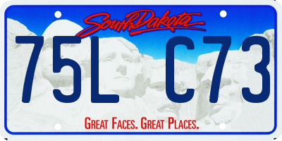 SD license plate 75LC73