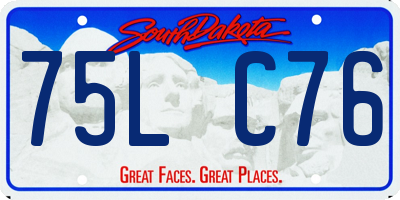 SD license plate 75LC76