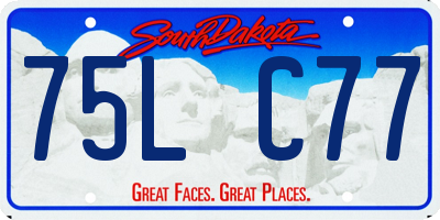 SD license plate 75LC77