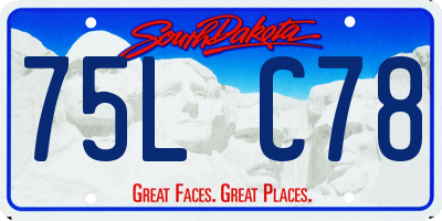 SD license plate 75LC78