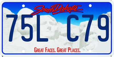 SD license plate 75LC79