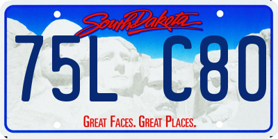 SD license plate 75LC80