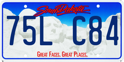 SD license plate 75LC84