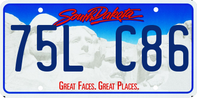 SD license plate 75LC86