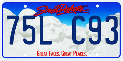 SD license plate 75LC93