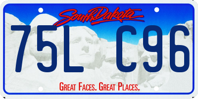 SD license plate 75LC96