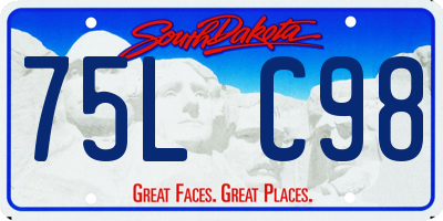 SD license plate 75LC98